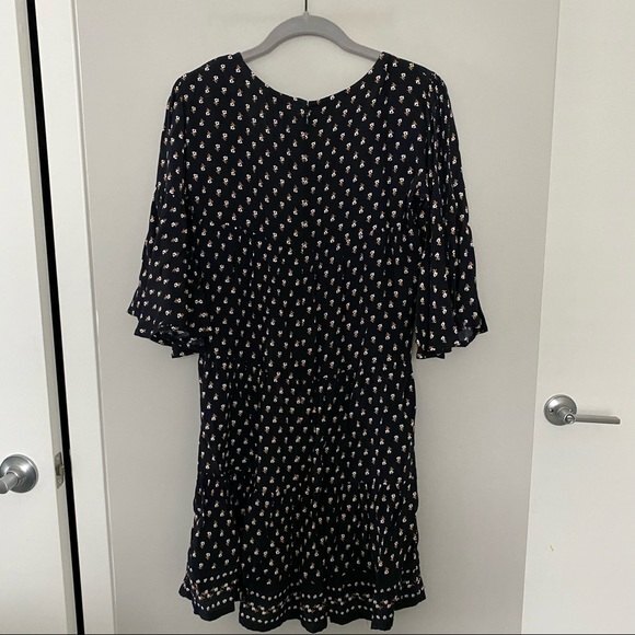 Faithfull the Brand x Anthropologie Dress Fresa Bell Sleeve Floral Print Mini 4 - Picture 6 of 9